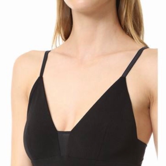 ALICE + OLIVIA MAXI BLACK DRESS WITH SHEER INSET - Picture 4 of 8